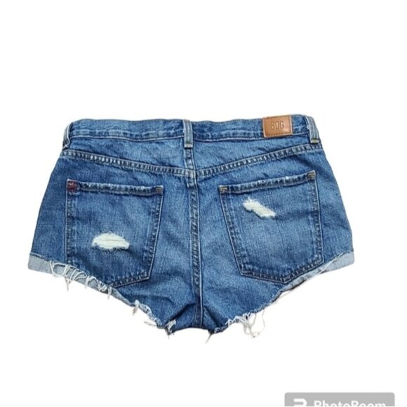 Bdg Blue Boyfriend Low-rise Distressed Jeans Shorts Women's Size 28 - Picture 4 of 10